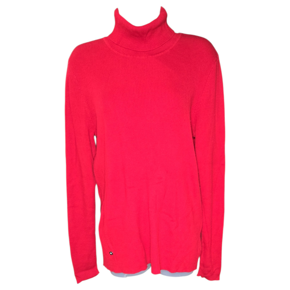 LRL Ralph Lauren Wom XL Red Knit Turtleneck Pullover Sweater Fall Winter Holiday
